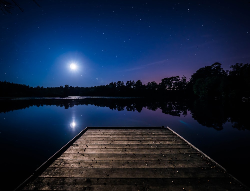 brown wooden ocean dock near body of water