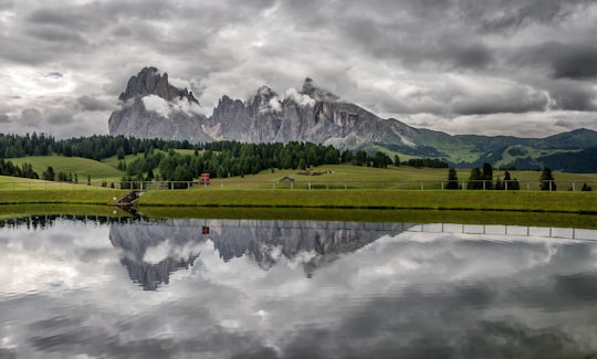 landscape photo of body of water near the field in Alpe di Siusi Italy