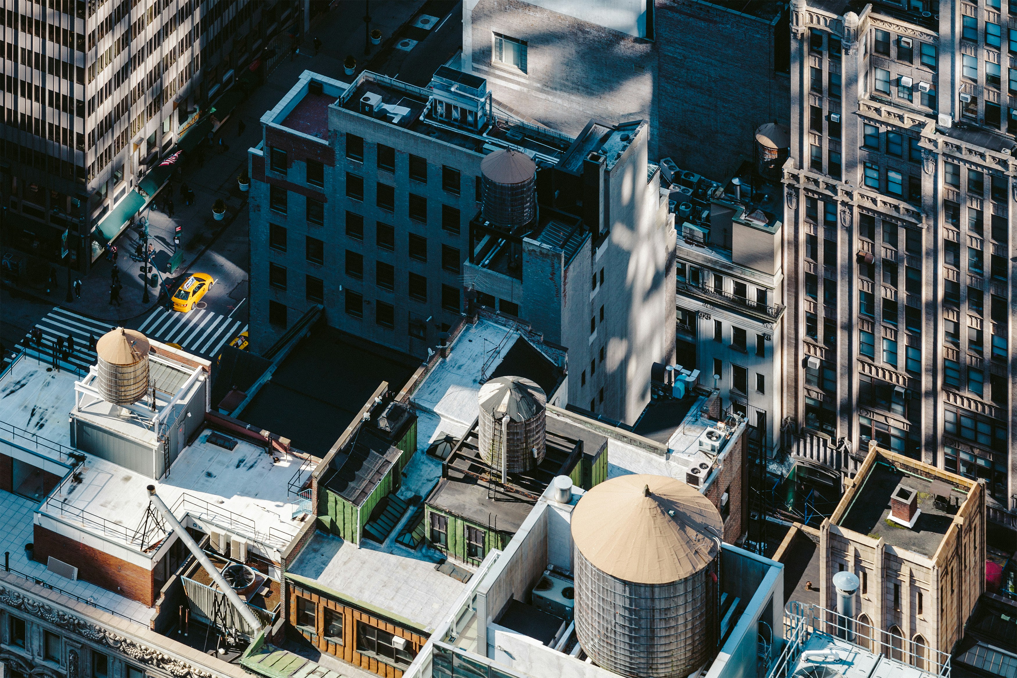 Drone Manhattan shadow