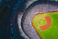 aerial photography of baseball stadium