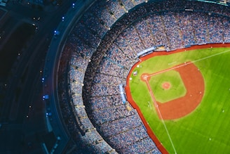 aerial photography of baseball stadium