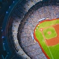 aerial photography of baseball stadium