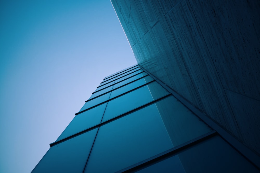 low angle photography of high rise building