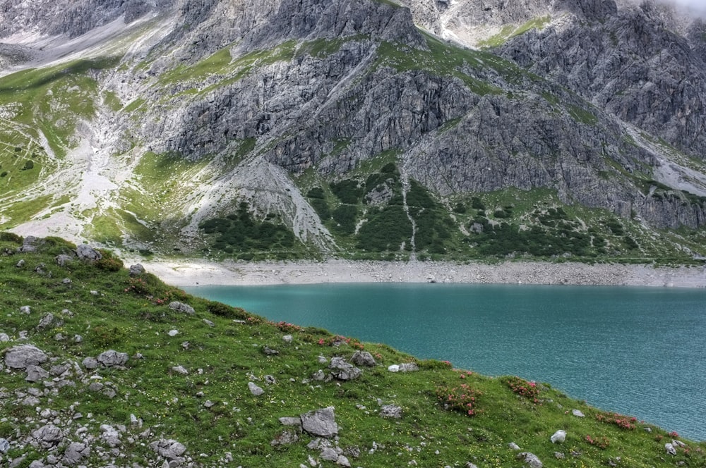 body of water between mountains during daytime