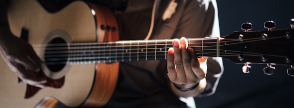 person playing guitar