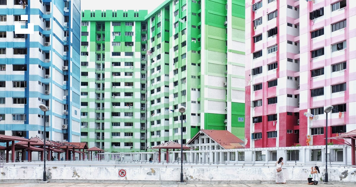 Blue, pink, and green high-rise buildings photo – Free Singapore Image ...