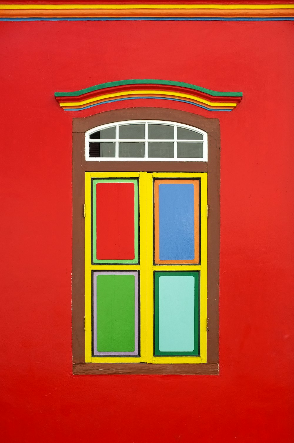 Mehrfarbige Fensterillustration