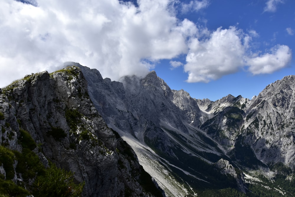 mountain alps with snow