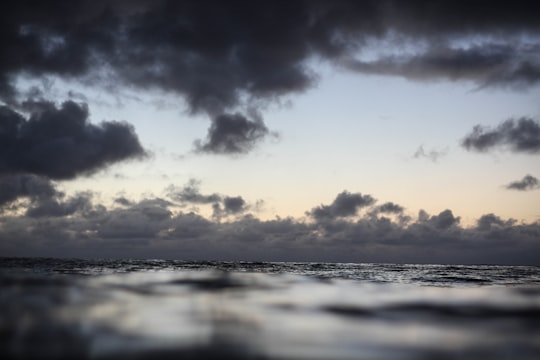 stormy seas during cloudy skies in Waimea Bay United States