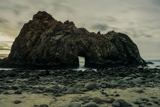 black rock formation in Pfeiffer Beach United States