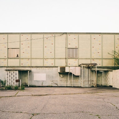 close up photo of green and gray building