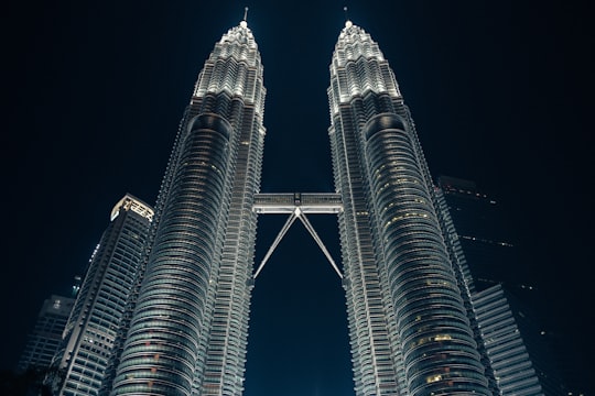 Petronas Tower in Perdana Botanical Garden Malaysia