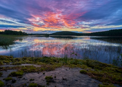 sunset painting finland google meet background