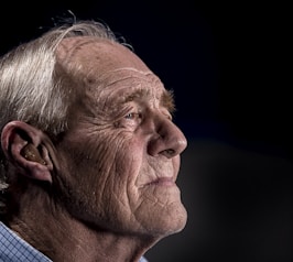 side view of man's face