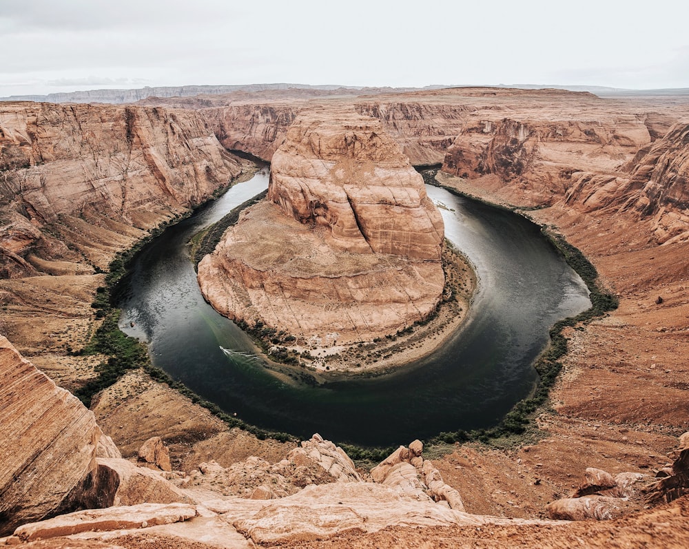 Vue aérienne du plan d’eau