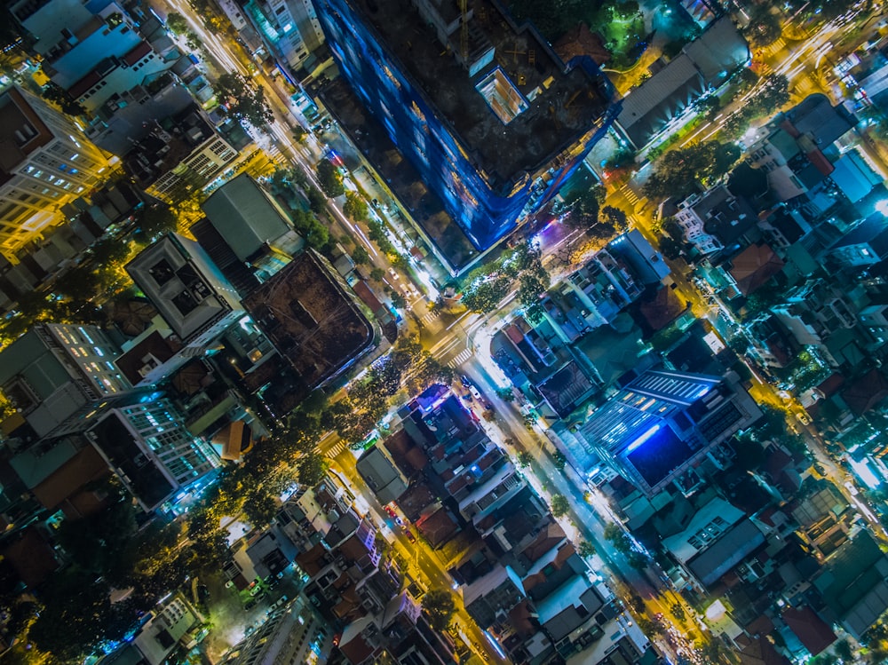 Fotografía a vista de pájaro de la ciudad