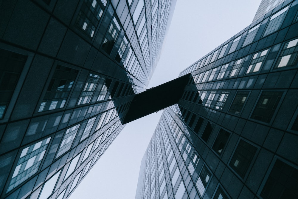 low angle photography of highrise building