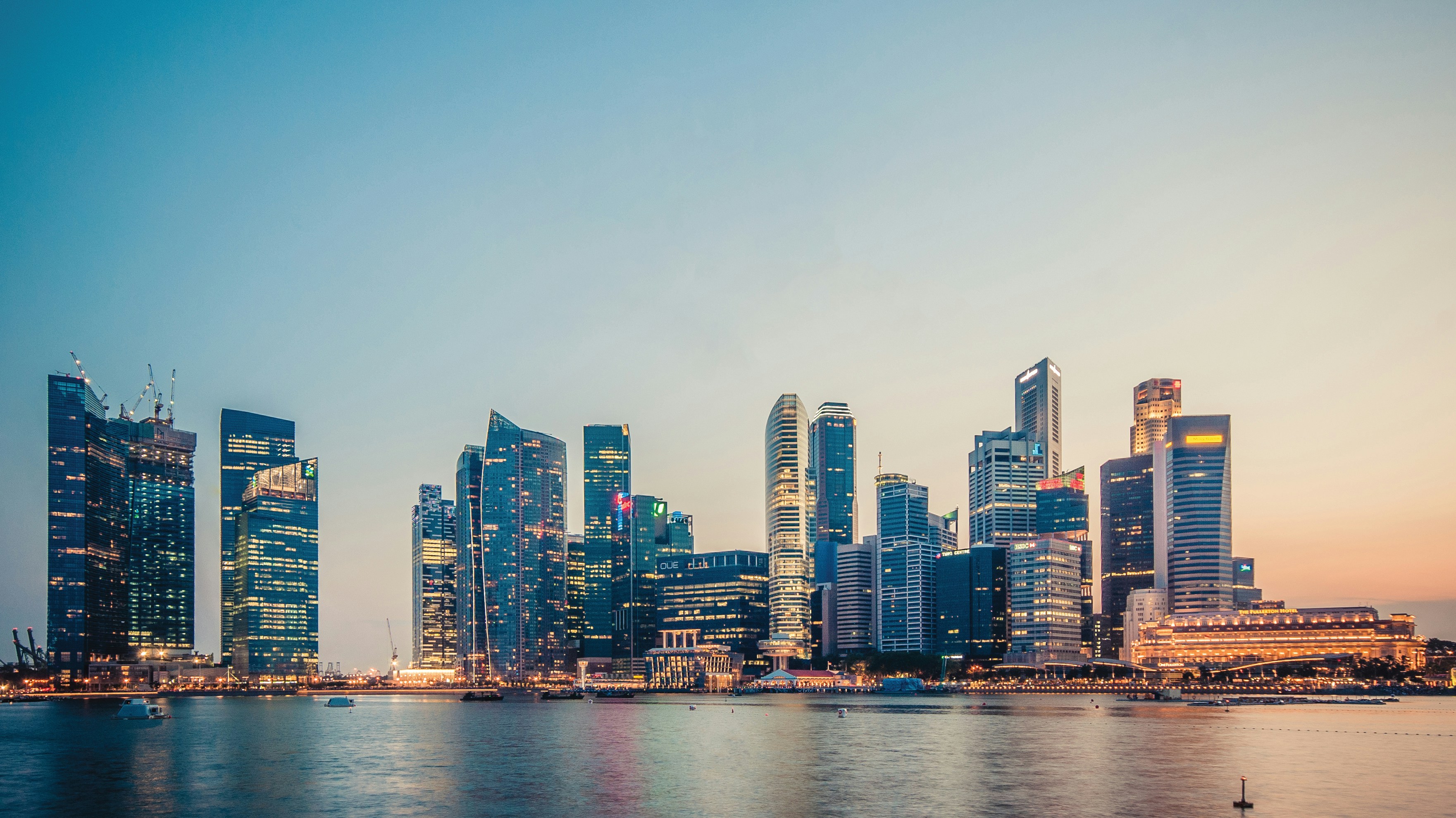 Marina Bay skyline sunset