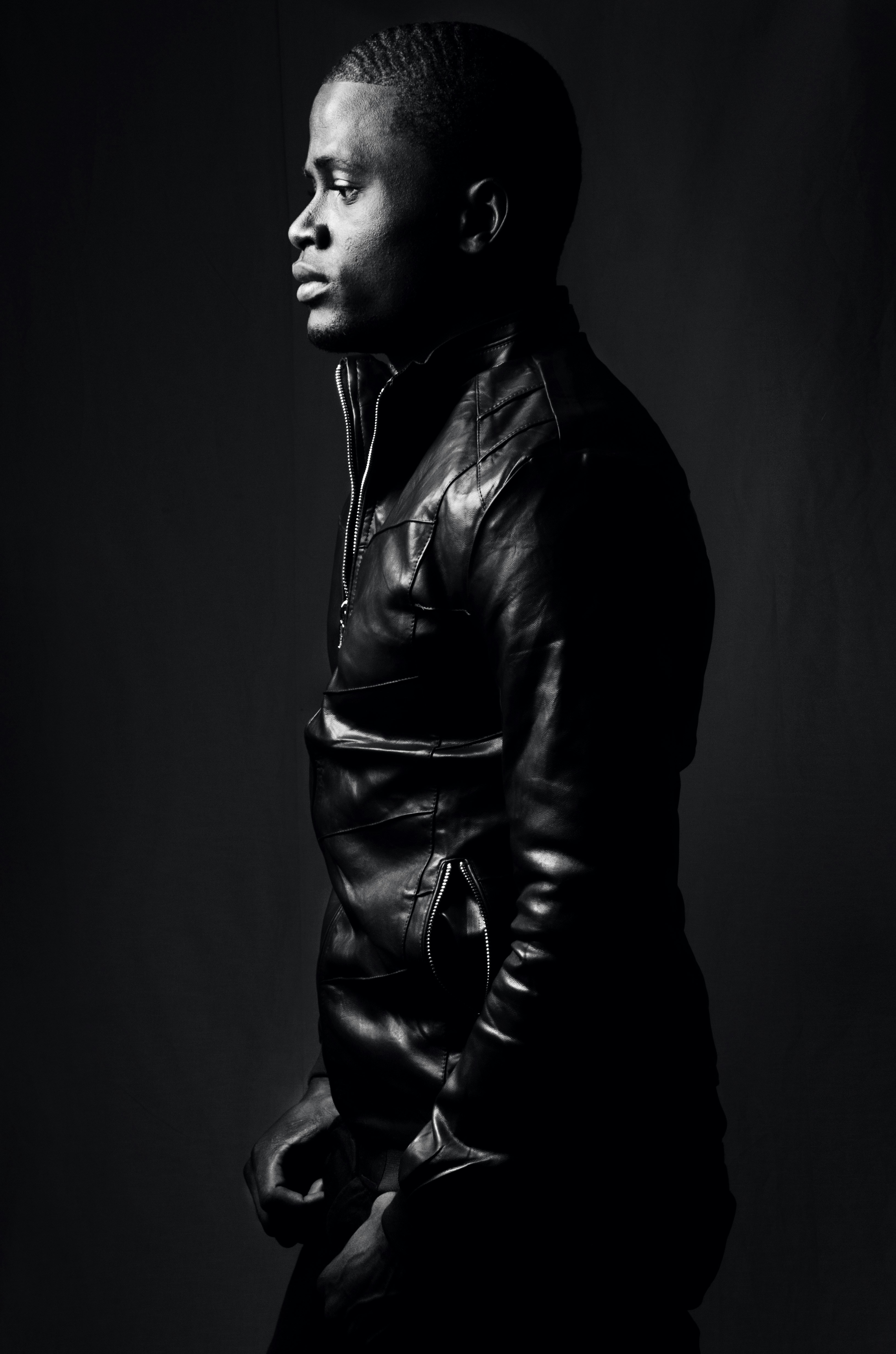 Sleek Black Leather Jacket