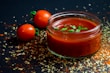 tomato and tomato puree with parsley in bowl