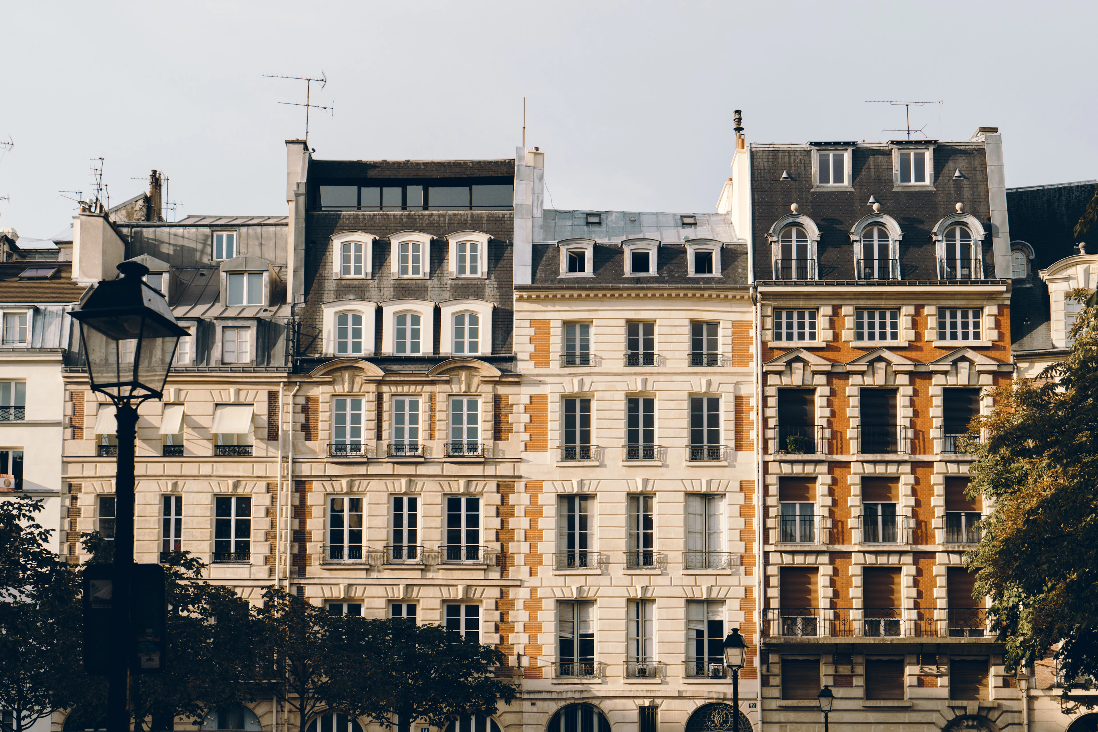 Beige building facade