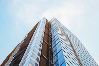 low angle photography of high rise building
