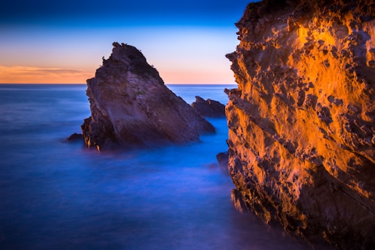 landscape photo of rocks in Biarritz France