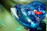 Close-up of a bright blue 3D-printed Paw Patrol toy part fitting perfectly on a figure.