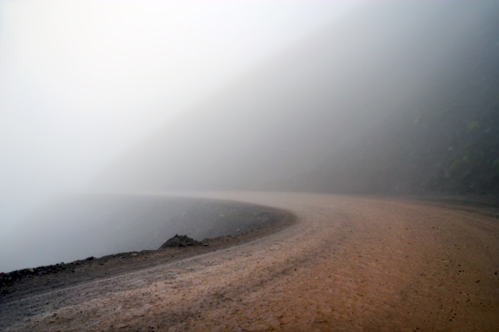 brown sand under gray sky