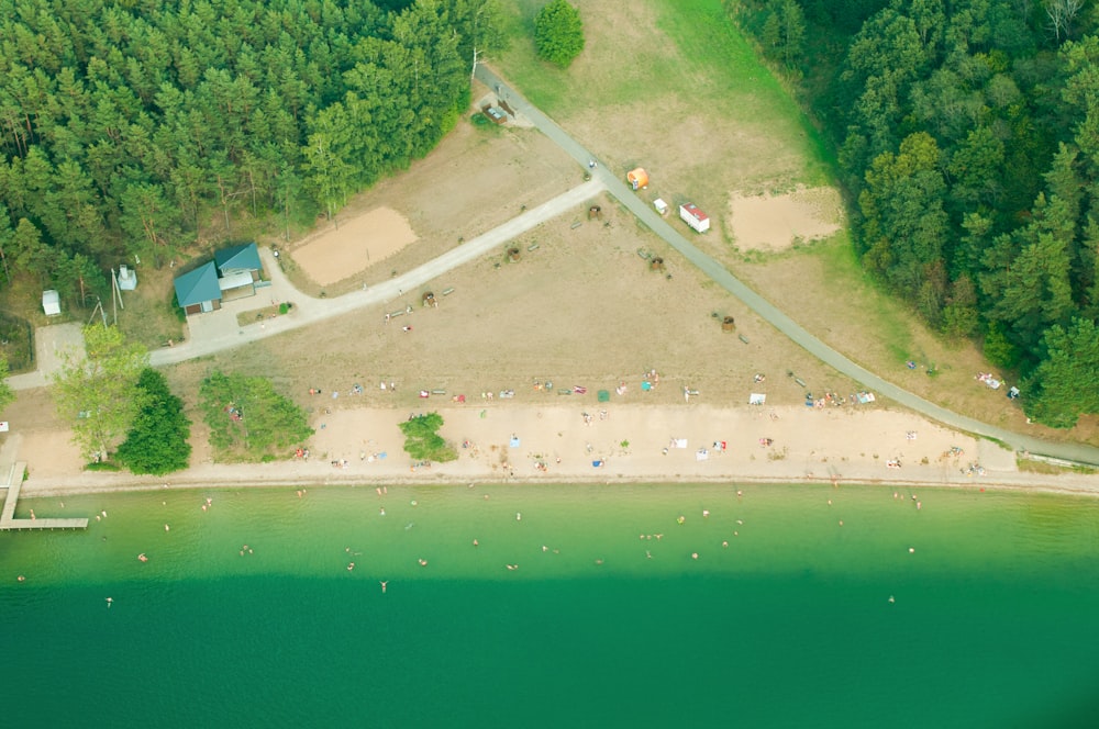 Luftaufnahme des Strandes