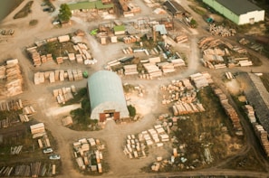 aerial view of wood lot