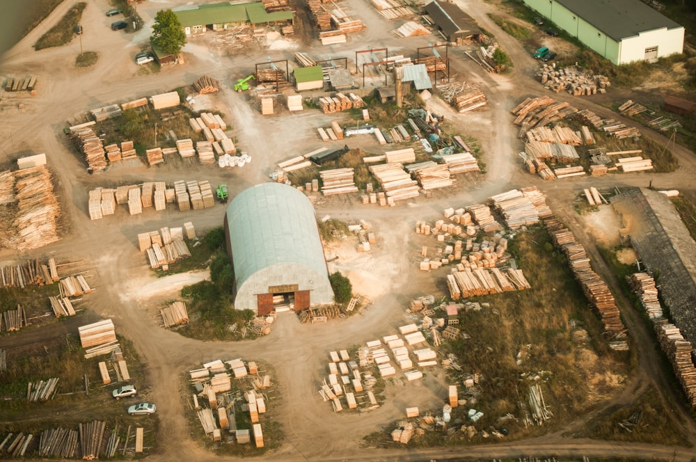 aerial view of wood lot