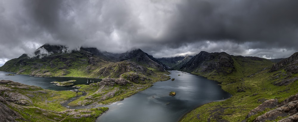 body of water hear mountain