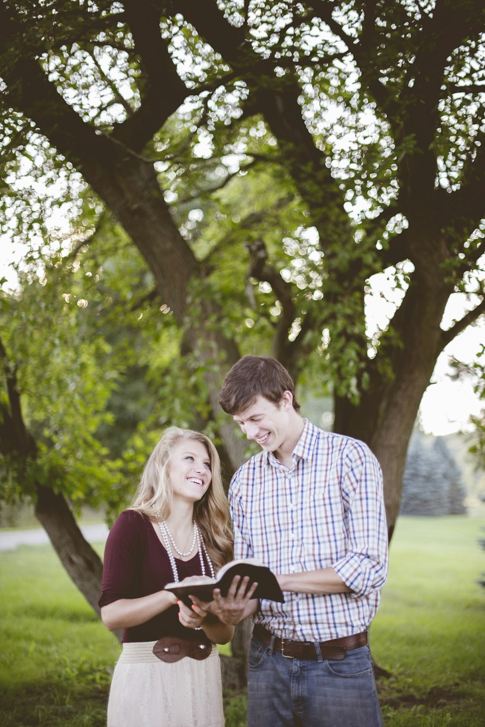 couple under tree