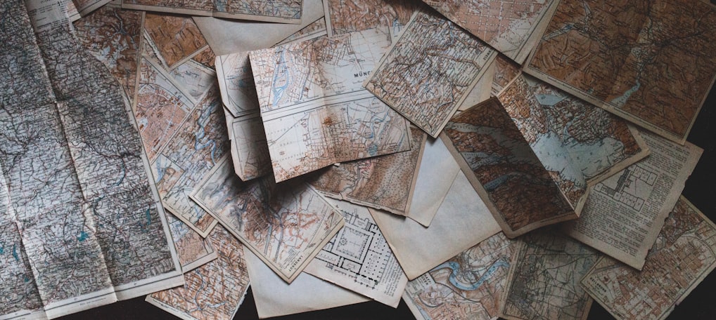 maps lying on the floor