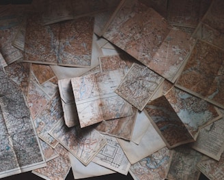 maps lying on the floor