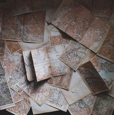 maps lying on the floor