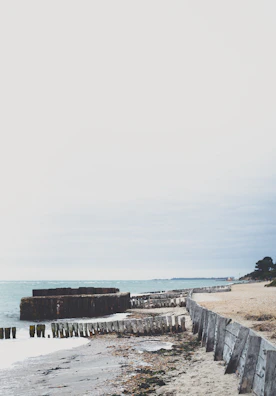 Storm surge damage along a coastal property in Long Island