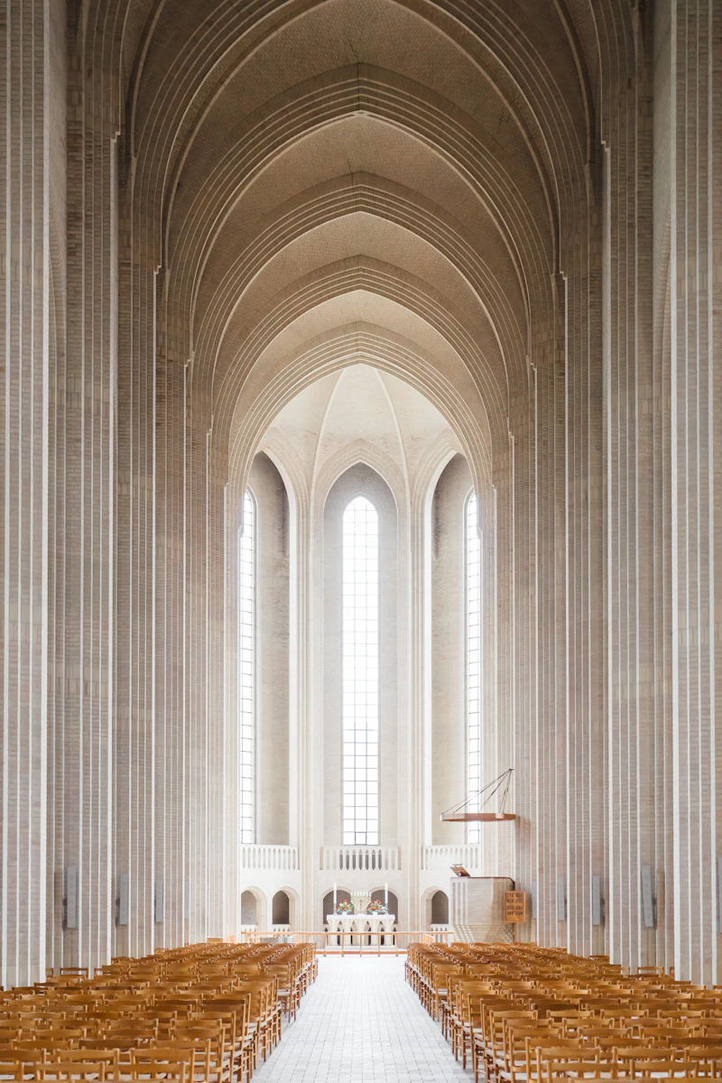 Light streaming through the chapel windows