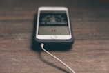 A smartphone displaying a music app with a USB connection option.