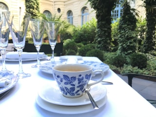 A beautifully arranged coffee setup at an elegant event.