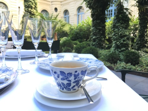 A beautifully arranged coffee setup at an elegant event.