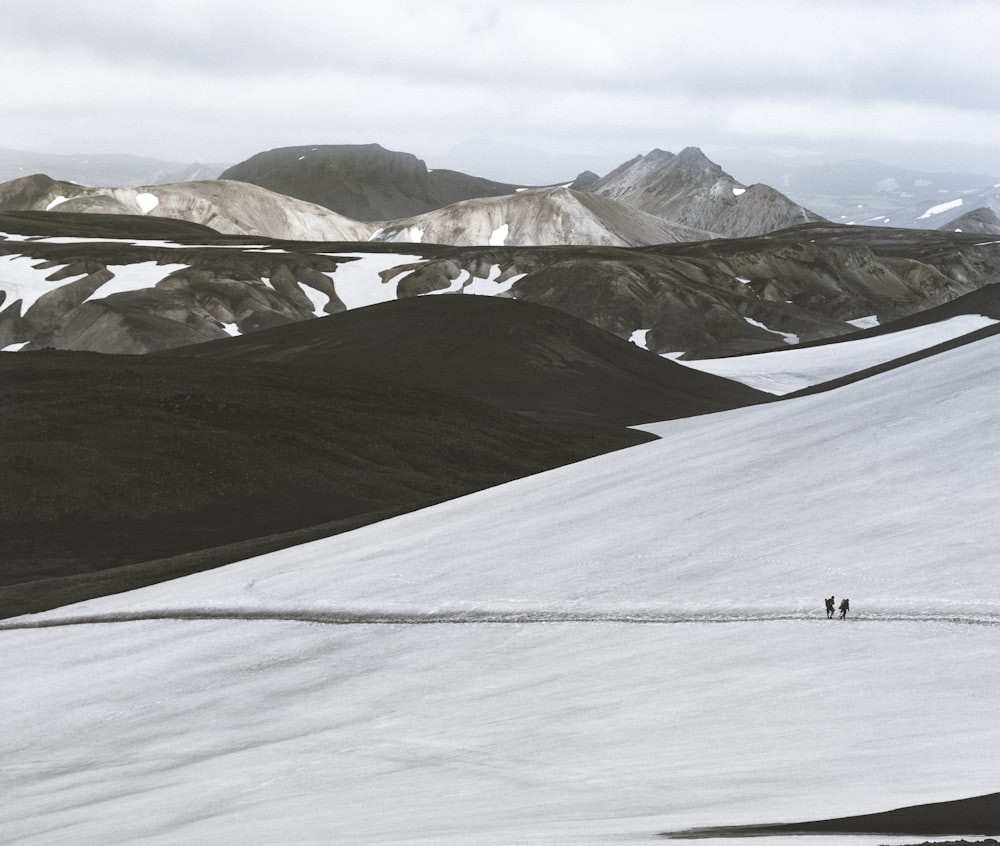 snow covered mountains