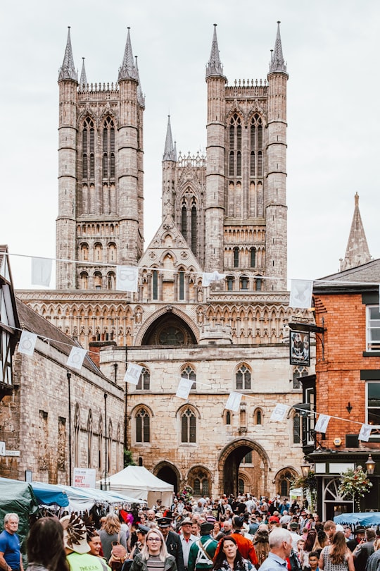 landmark tower during daytime in Lincoln Cathedral United Kingdom