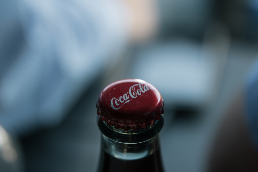 closeup photo of Coca-Cola bottle