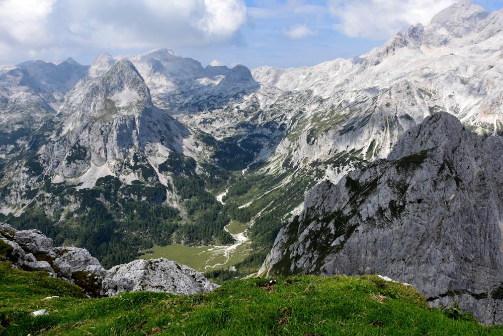 bird's eye view of mountains