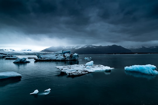 glacier near body of water in Jökulsárlón Iceland