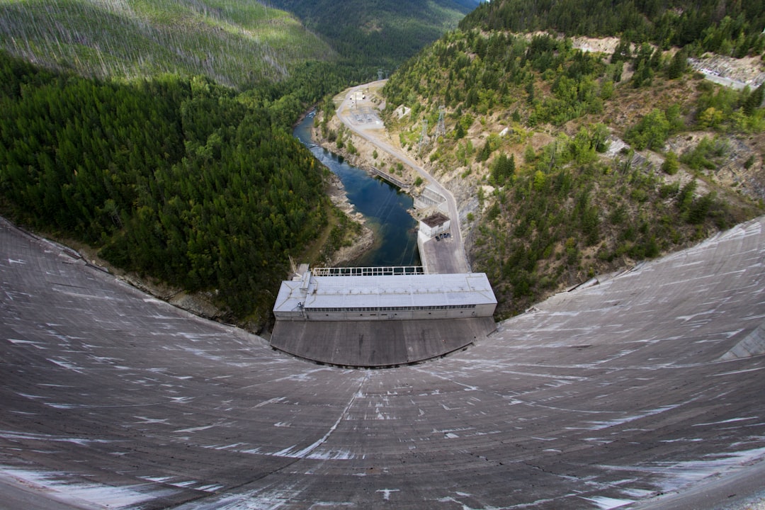 areal view photography of blue running water