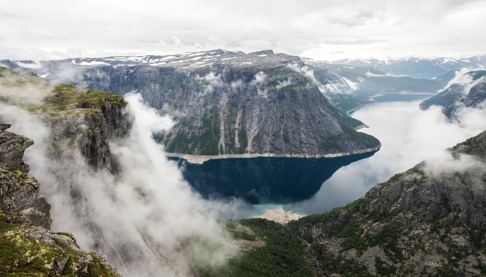 photo of misty mountain