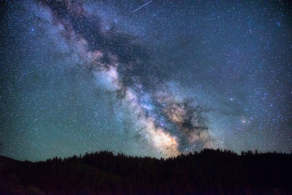 Fotografia time lapse di stelle
